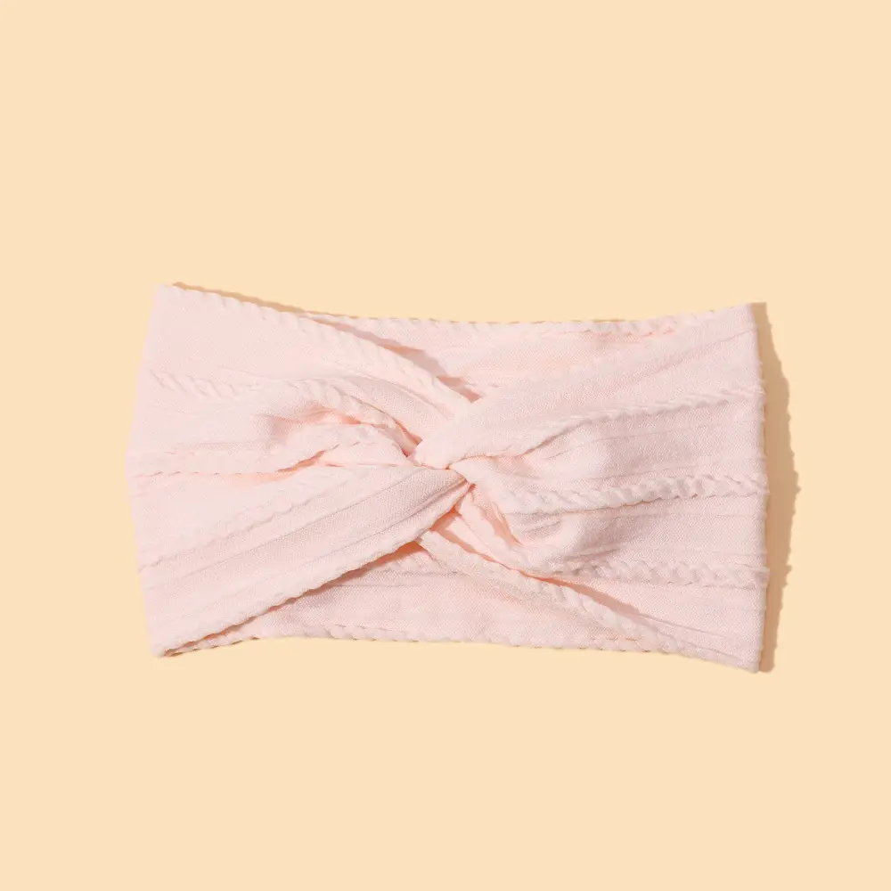 Green Cross Knot Headband for Baby Girls Nylon Elastic Wide Hairband - Image 23