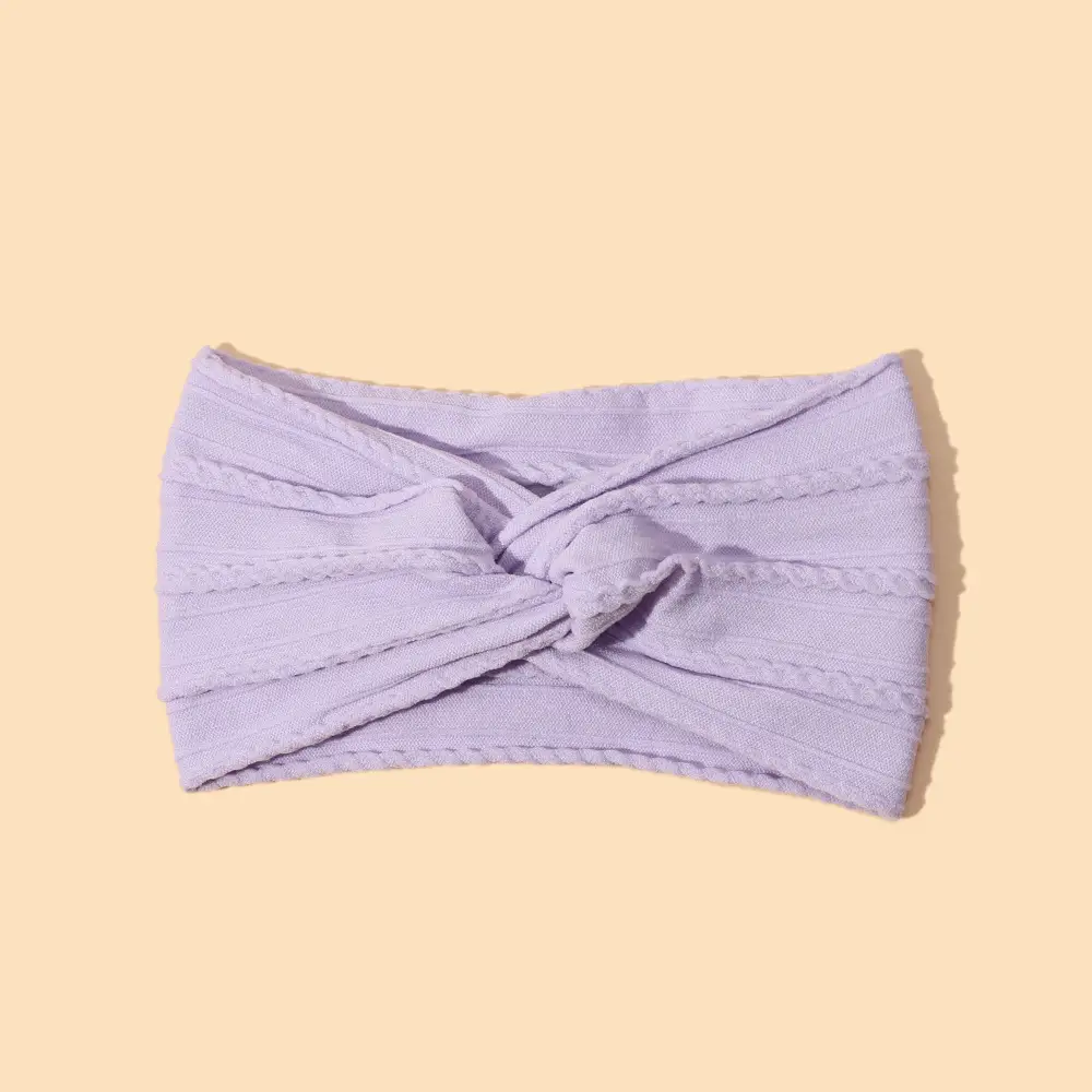 Green Cross Knot Headband for Baby Girls Nylon Elastic Wide Hairband - Image 38