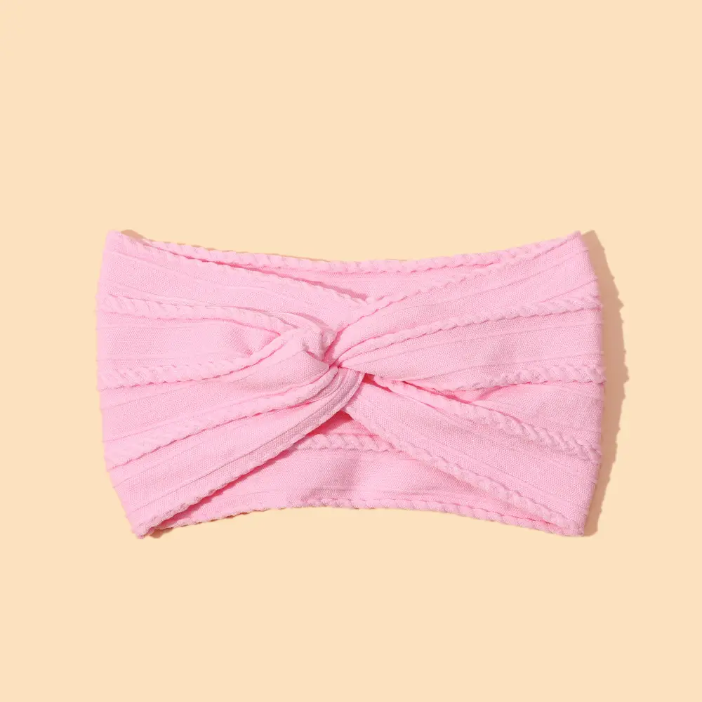 Green Cross Knot Headband for Baby Girls Nylon Elastic Wide Hairband - Image 44
