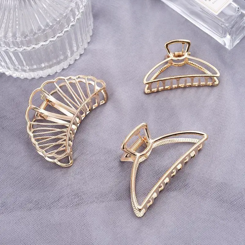 Pearl Hairpin Women's Back of Head Cyber Celebrity Large Hair Scratch Shark Clip Leopard Scratch Metal Hairpin Headwear - Image 41
