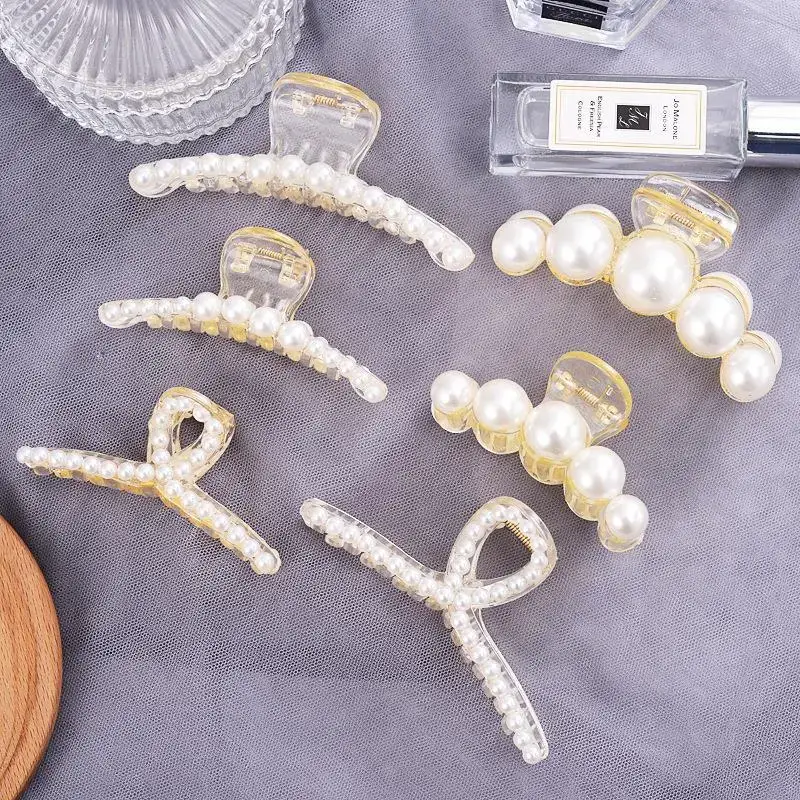 Pearl Hairpin Women's Back of Head Cyber Celebrity Large Hair Scratch Shark Clip Leopard Scratch Metal Hairpin Headwear - Image 42
