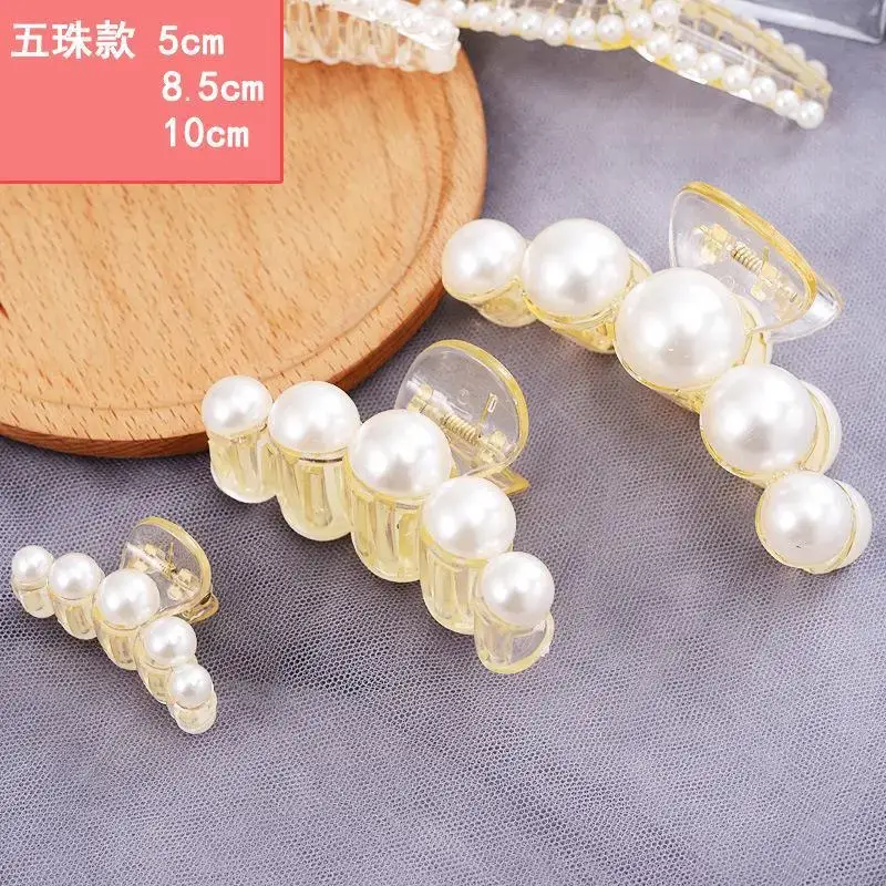Pearl Hairpin Women's Back of Head Cyber Celebrity Large Hair Scratch Shark Clip Leopard Scratch Metal Hairpin Headwear - Image 9
