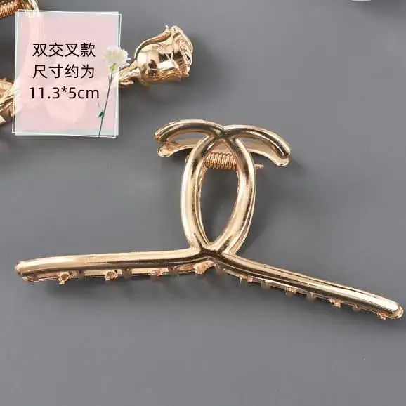 Pearl Hairpin Women's Back of Head Cyber Celebrity Large Hair Scratch Shark Clip Leopard Scratch Metal Hairpin Headwear - Image 25