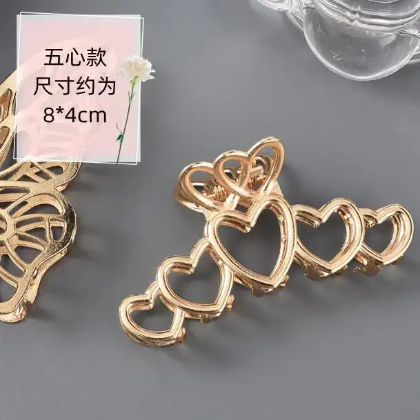 Pearl Hairpin Women's Back of Head Cyber Celebrity Large Hair Scratch Shark Clip Leopard Scratch Metal Hairpin Headwear - Image 36