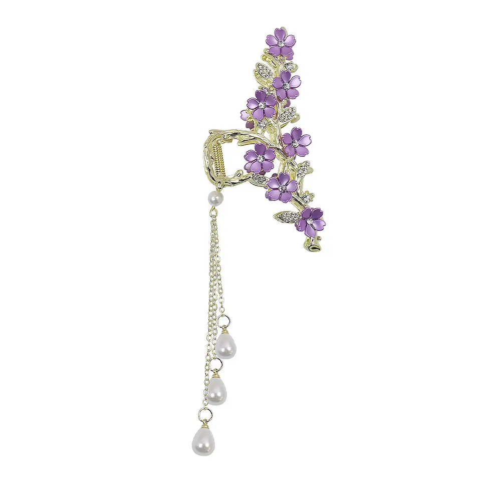 Cherry Blossom Hairpin for Women Elegant Tassel Style