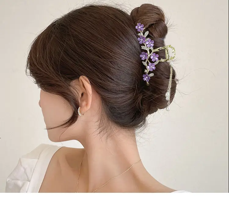 Cherry Blossom Hairpin for Women Elegant Tassel Style — feature 10