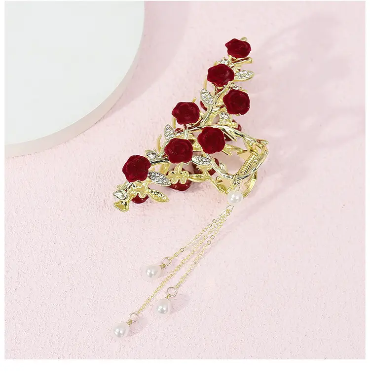 Cherry Blossom Hairpin for Women Elegant Tassel Style — feature 15