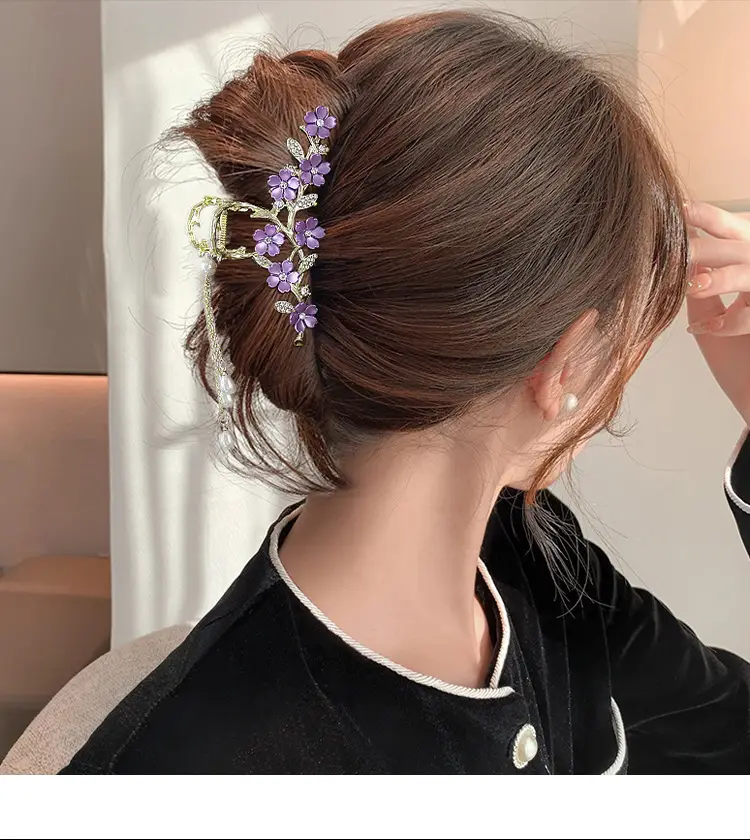 Cherry Blossom Hairpin for Women Elegant Tassel Style — feature 18