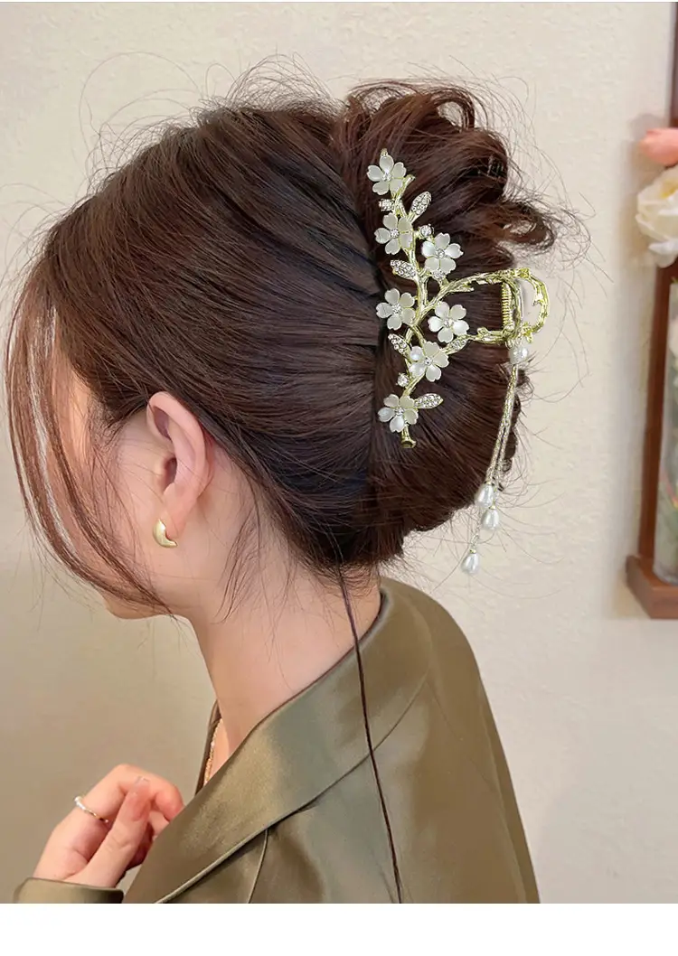 Cherry Blossom Hairpin for Women Elegant Tassel Style — feature 20