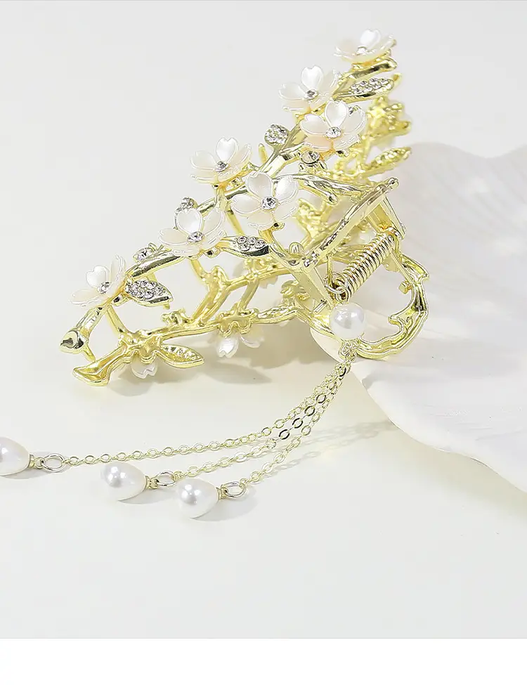 Cherry Blossom Hairpin for Women Elegant Tassel Style — feature 21