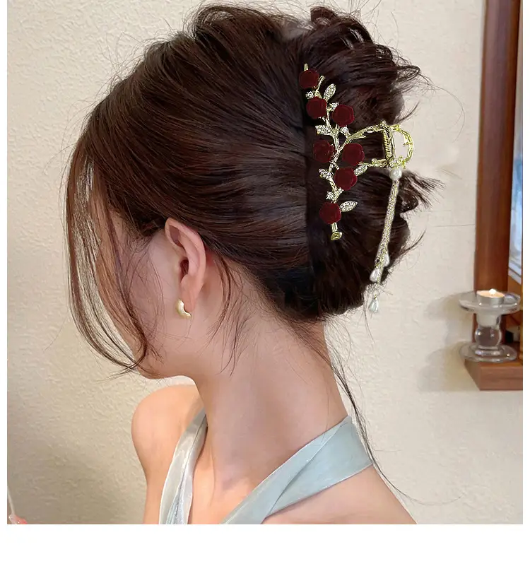 Cherry Blossom Hairpin for Women Elegant Tassel Style — feature 22