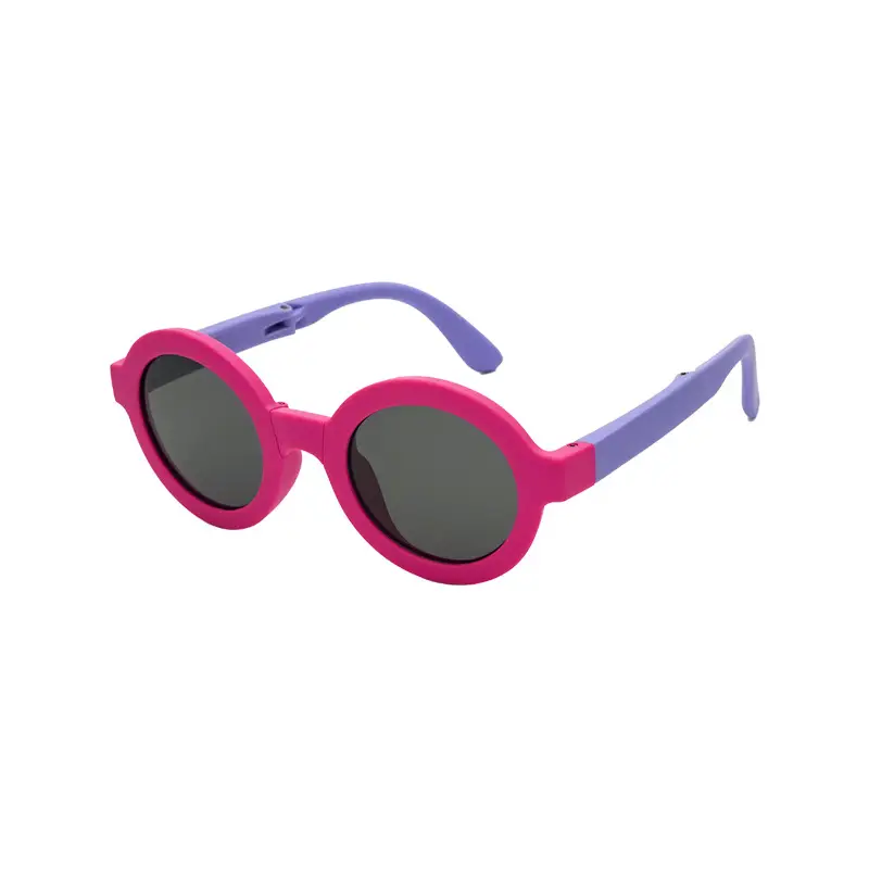 Children's Pink Silicone Sunglasses Ultra Lightweight Portable - Image 8