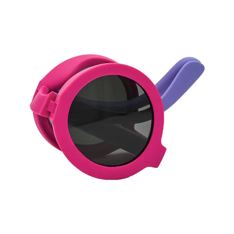 Children's Pink Silicone Sunglasses Ultra Lightweight Portable - Image 9
