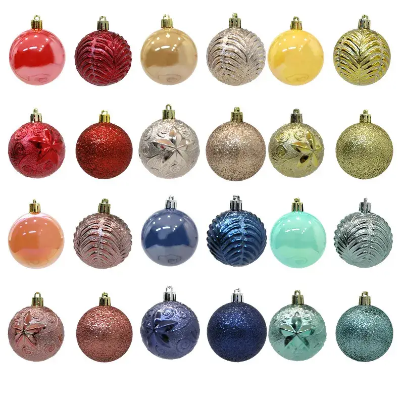 Christmas Ball Decor 4cm6cm8cm Painted Plastic Green - Image 18