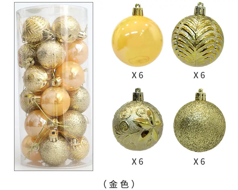 Christmas Ball Decor 4cm6cm8cm Painted Plastic Green — feature 10