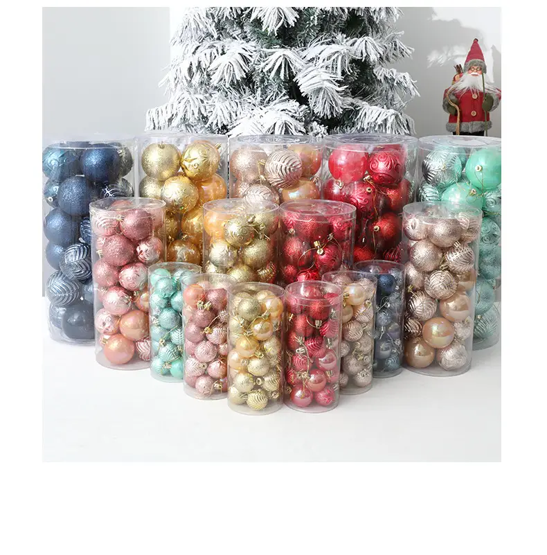 Christmas Ball Decor 4cm6cm8cm Painted Plastic Green — feature 18