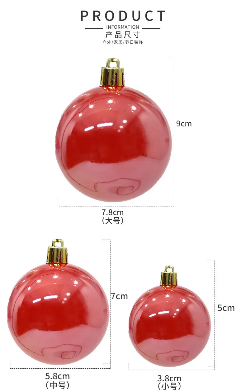 Christmas Ball Decor 4cm6cm8cm Painted Plastic Green — feature 4