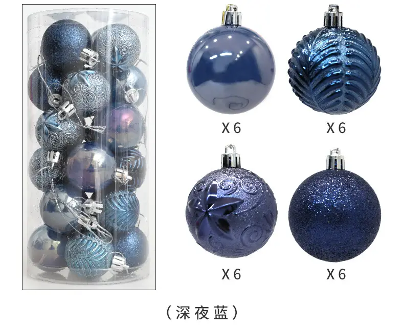 Christmas Ball Decor 4cm6cm8cm Painted Plastic Green — feature 8