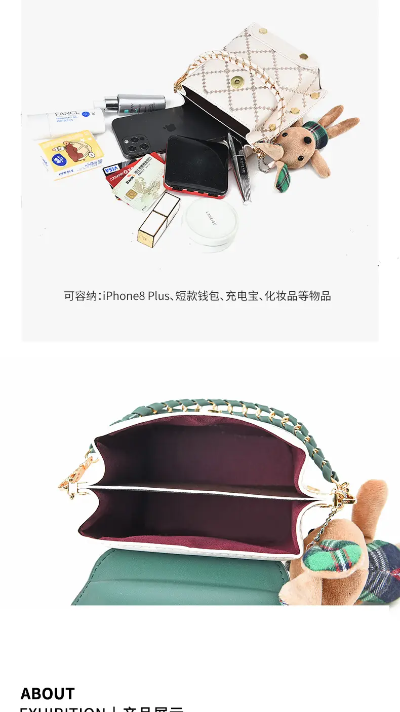 Bags for Women 2025 K-Style New High-End Pu Single Shoulder Crossbody Bag Mobile Phone Bag Versatile Mini Square Bag for Women — feature 16