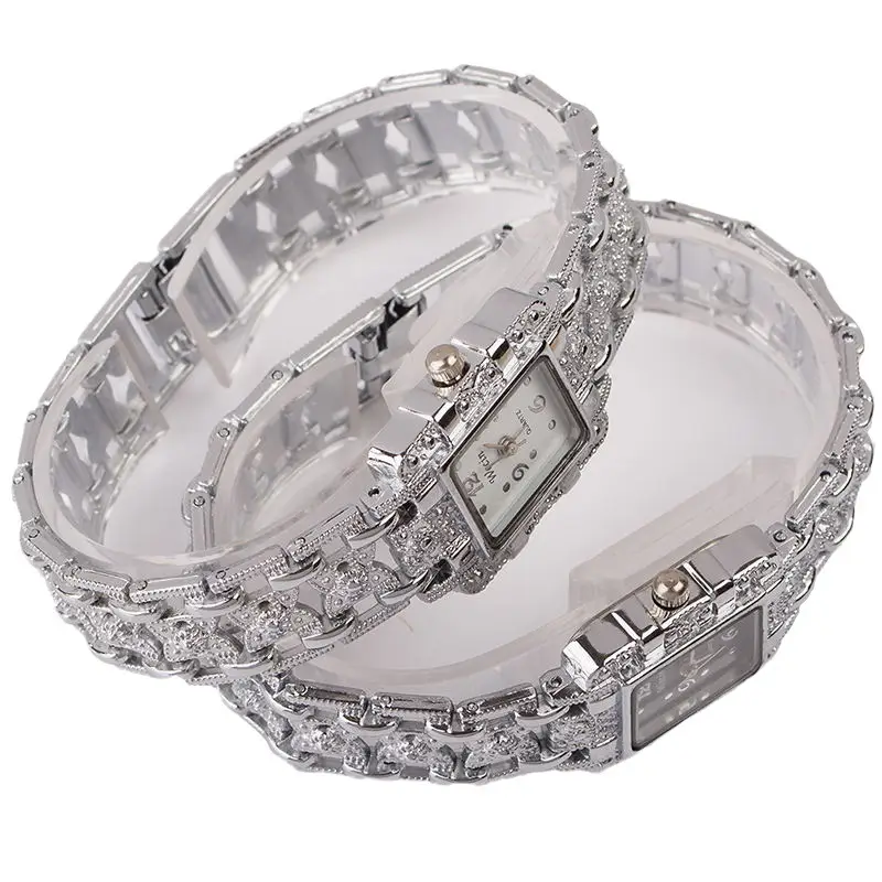 High-End Women's Rhinestone Bracelet Watches Set - Image 5