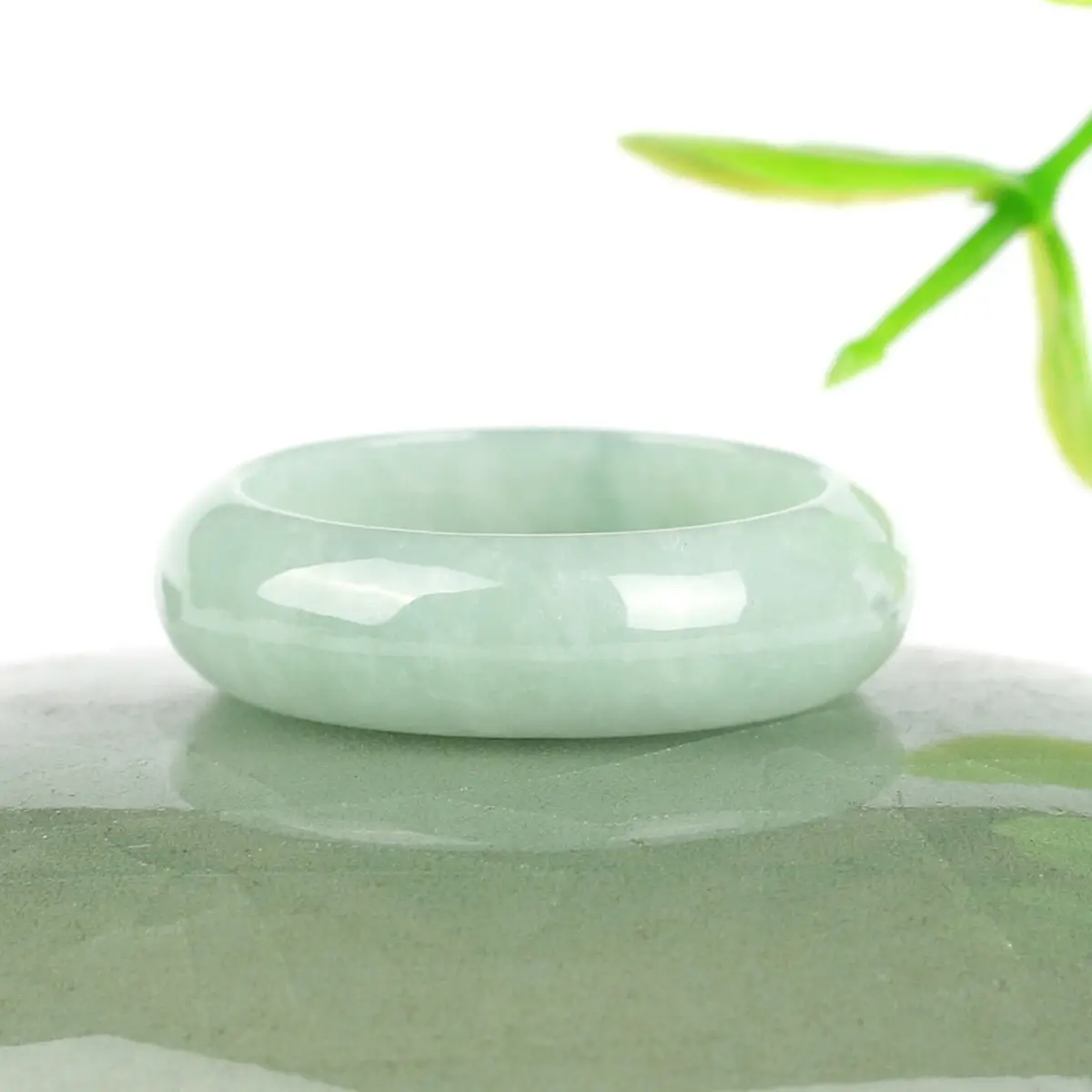 Jadeite Ice Green Natural Ice Green Glutinous Ring - Image 4