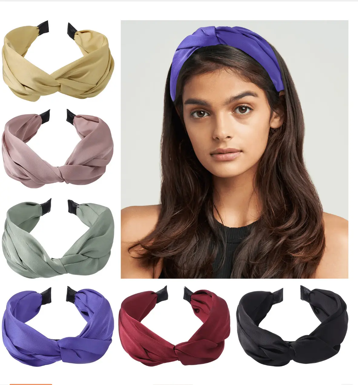 Satin Cross Skull Headband Women's Hairpin Wholesale - Image 7
