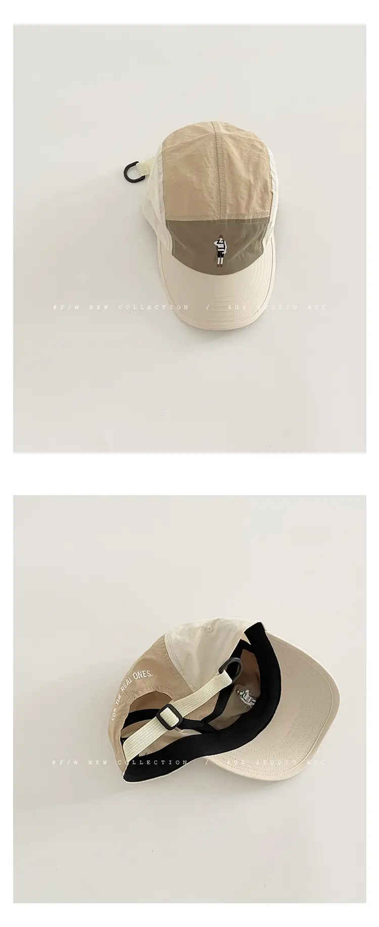Women's Beige Baseball Cap with Retro Design — feature 4