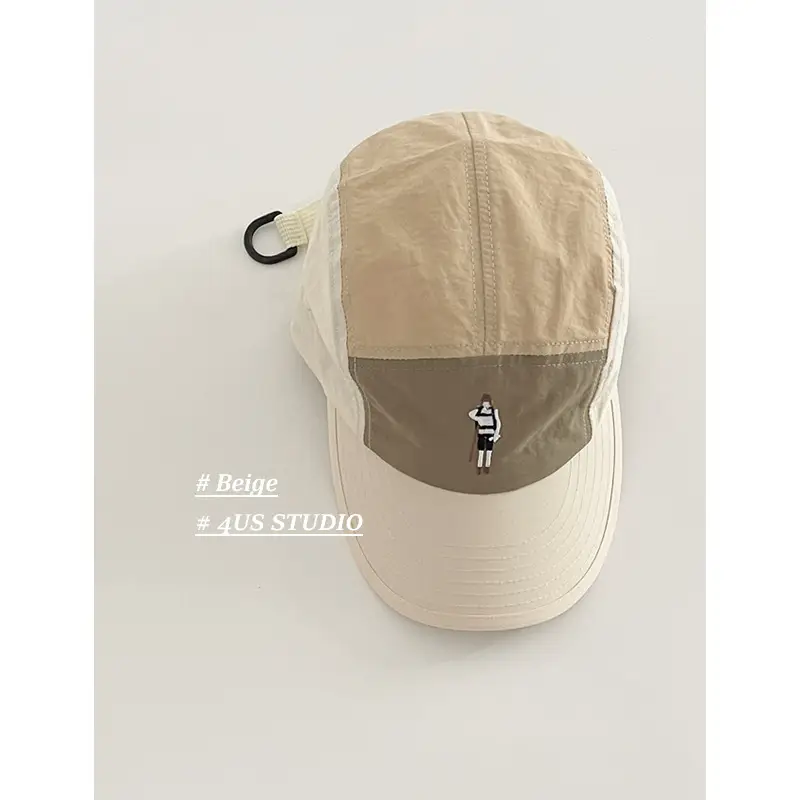Women's Beige Baseball Cap with Retro Design - Image 4