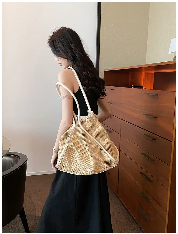 Women Straw Woven Tote Bag Large Capacity 2023 — feature 15