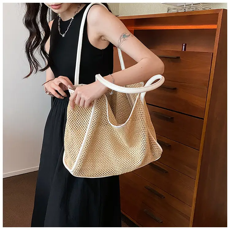 Women Straw Woven Tote Bag Large Capacity 2023 — feature 16