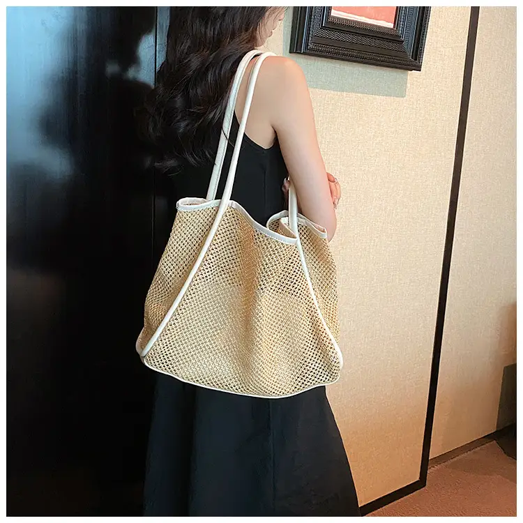 Women Straw Woven Tote Bag Large Capacity 2023 — feature 17