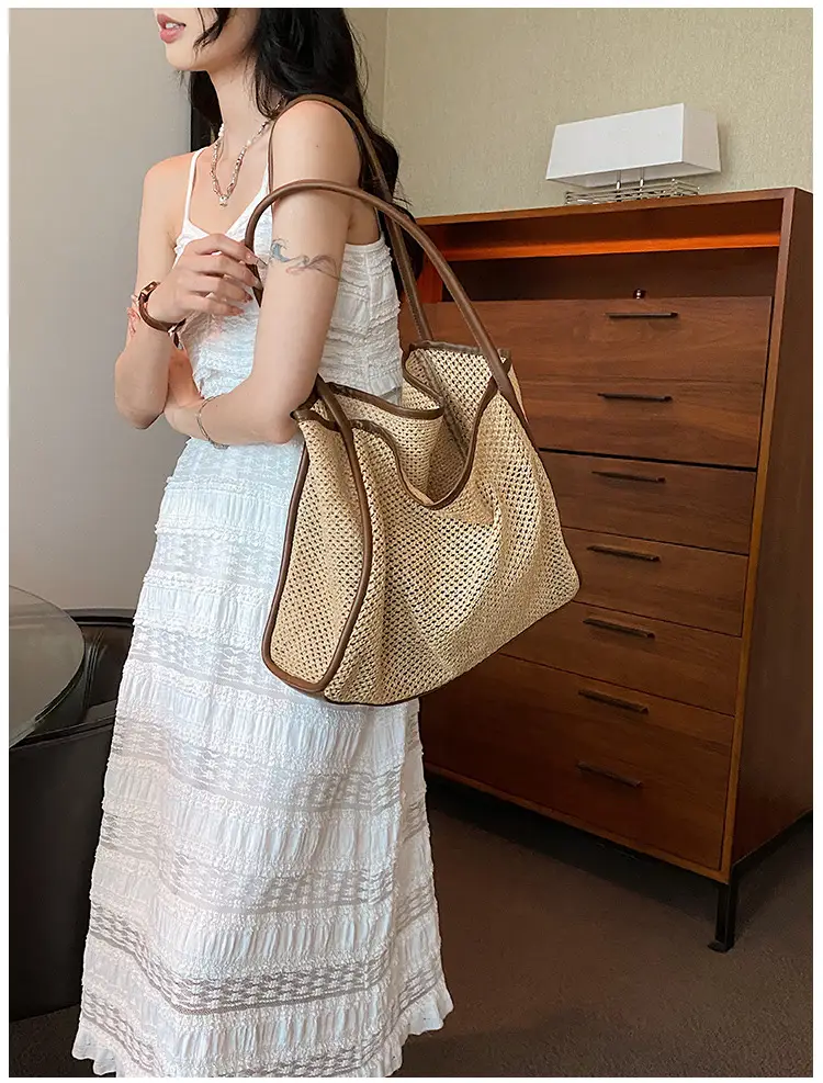 Women Straw Woven Tote Bag Large Capacity 2023 — feature 22