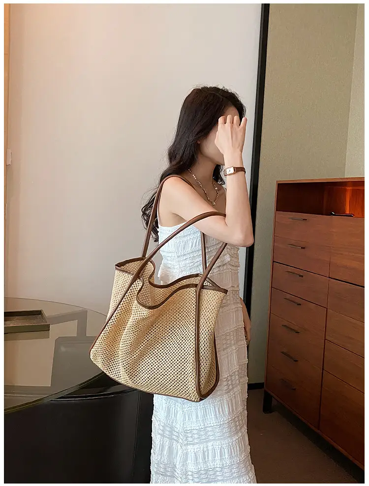 Women Straw Woven Tote Bag Large Capacity 2023 — feature 23