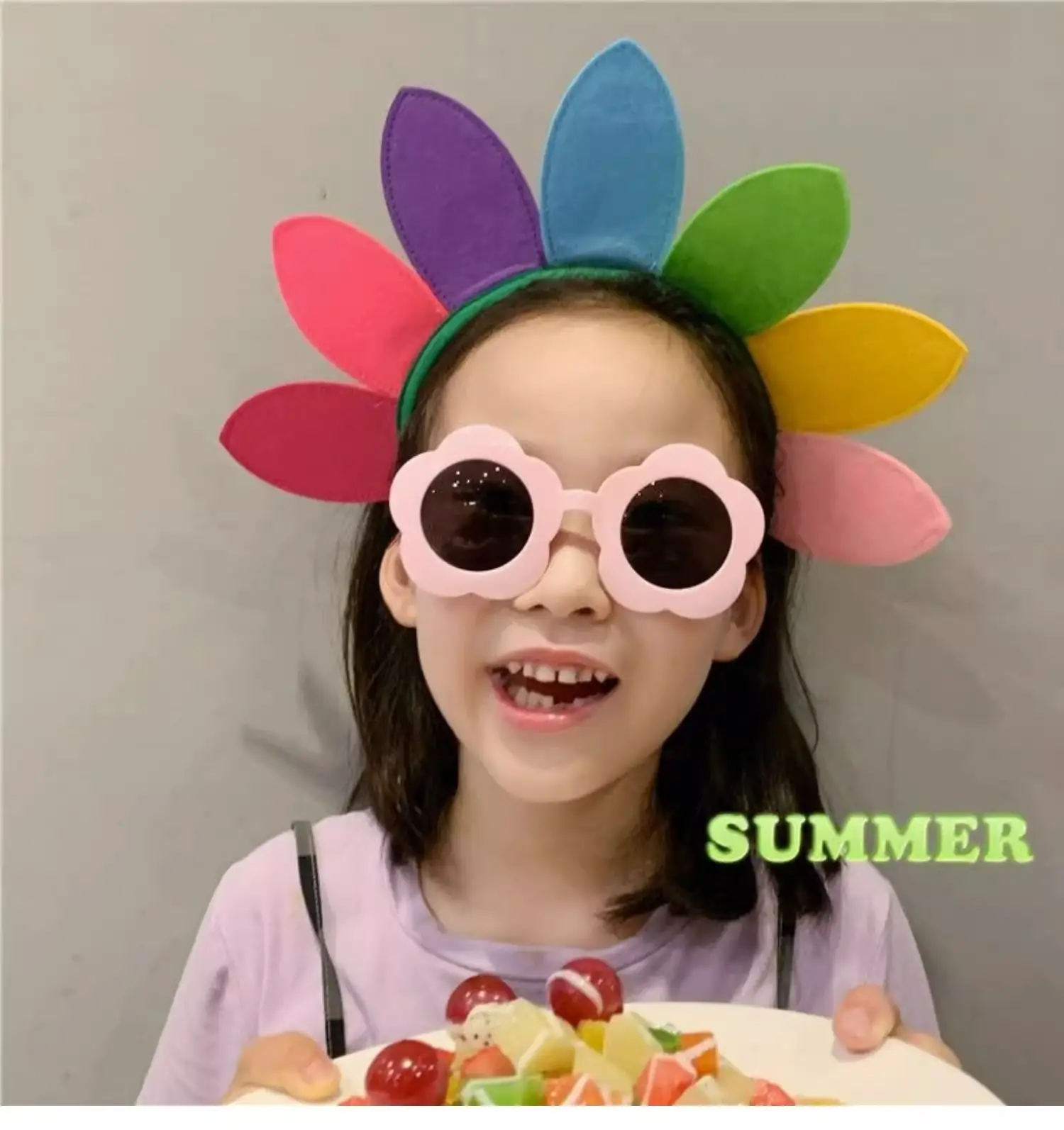 Children's Sunflower Headband with Colorful Leaves — feature 5