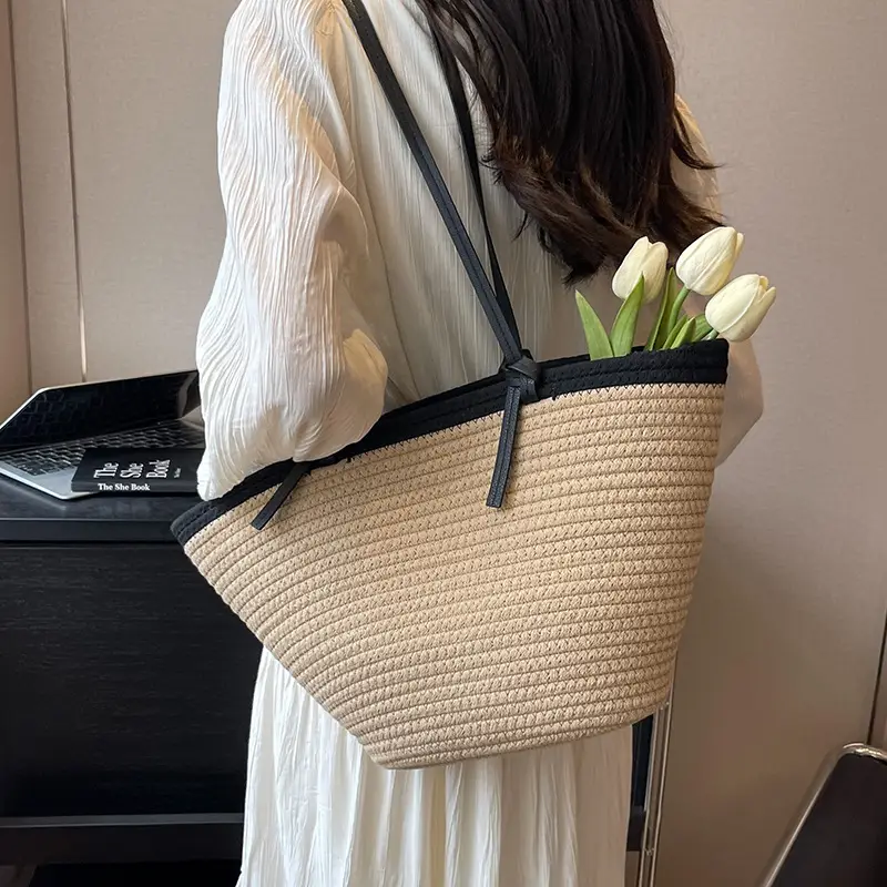 Women Straw Bag Large Capacity 2023 Summer - Image 5