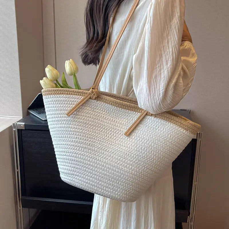 Women Straw Bag Large Capacity 2023 Summer - Image 6