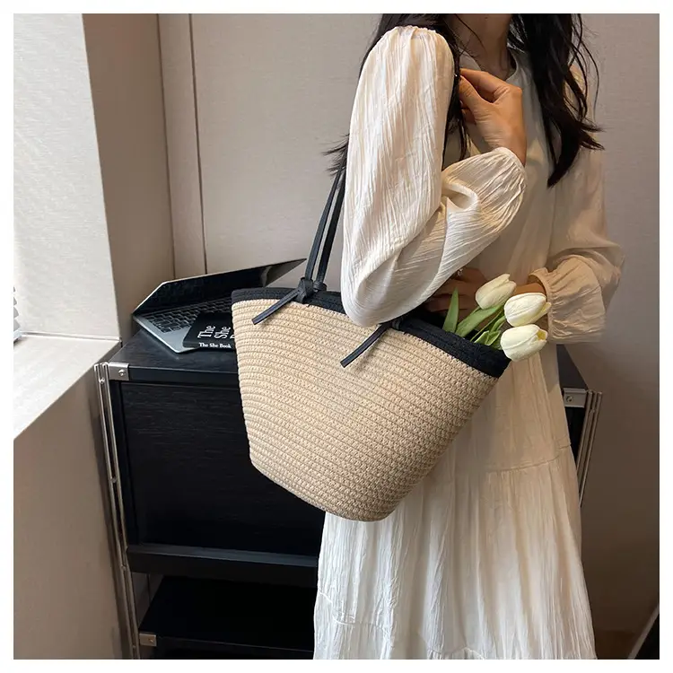 Women Straw Bag Large Capacity 2023 Summer — feature 16