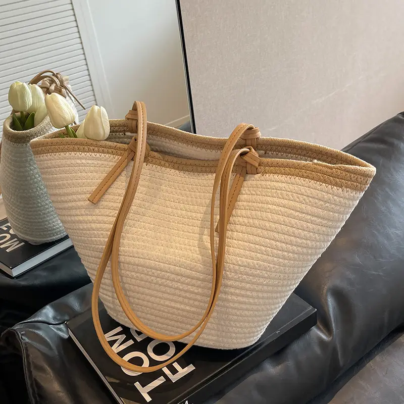 Women Straw Bag Large Capacity 2023 Summer - Image 2