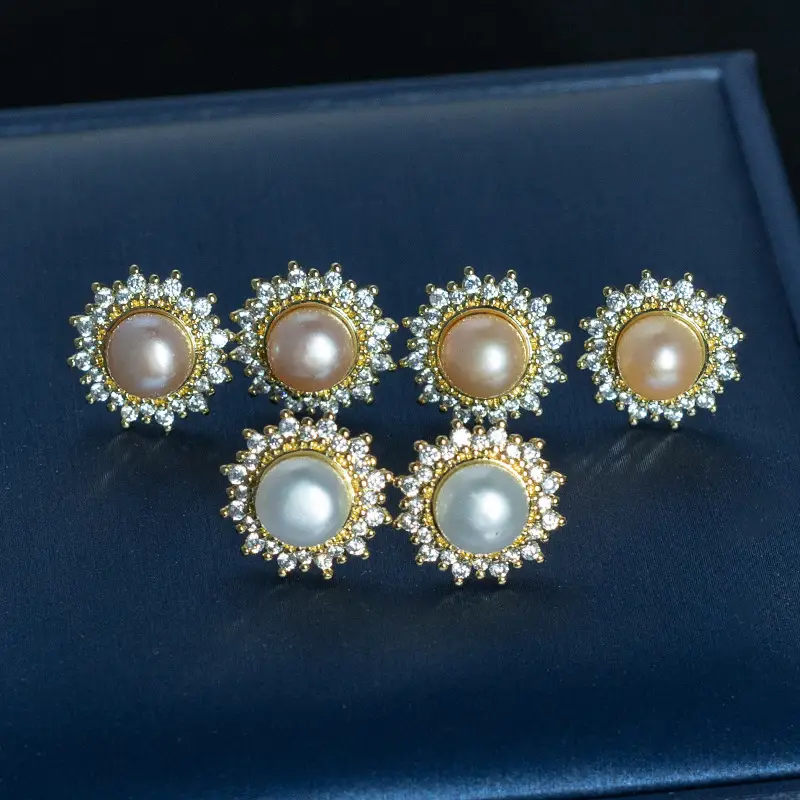 S925 Silver Pearl Earrings for Women - Image 2