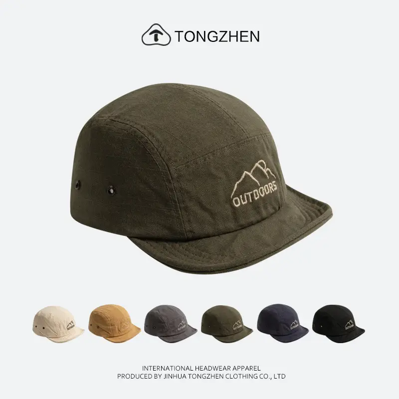 Japanese Style Black Cotton Cap with Curved Brim for Men Women