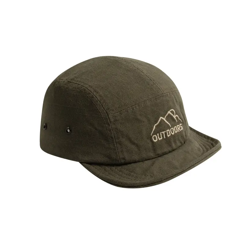 Japanese Style Black Cotton Cap with Curved Brim for Men Women