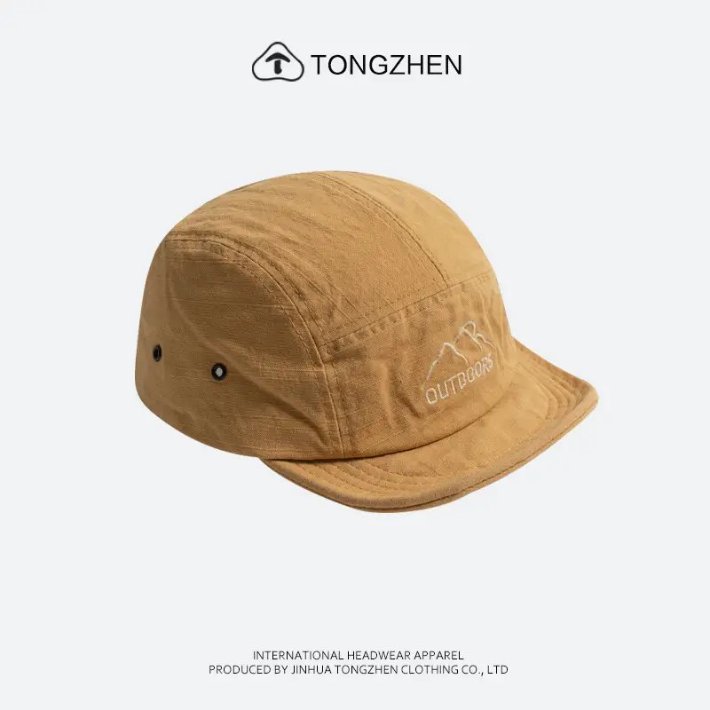 Japanese Style Black Cotton Cap with Curved Brim for Men Women
