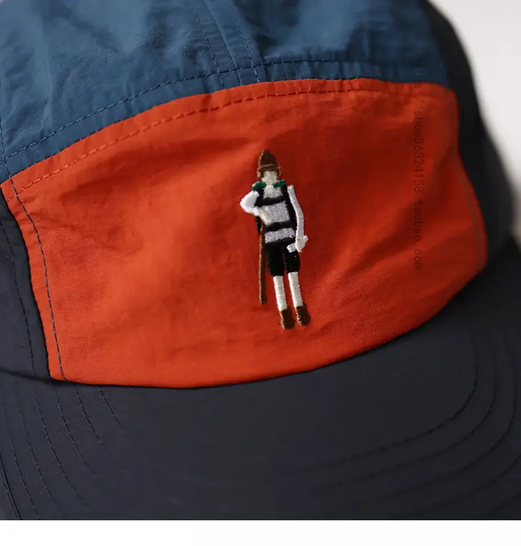 Women's American Retro Cap Black Beige Cap — feature 10