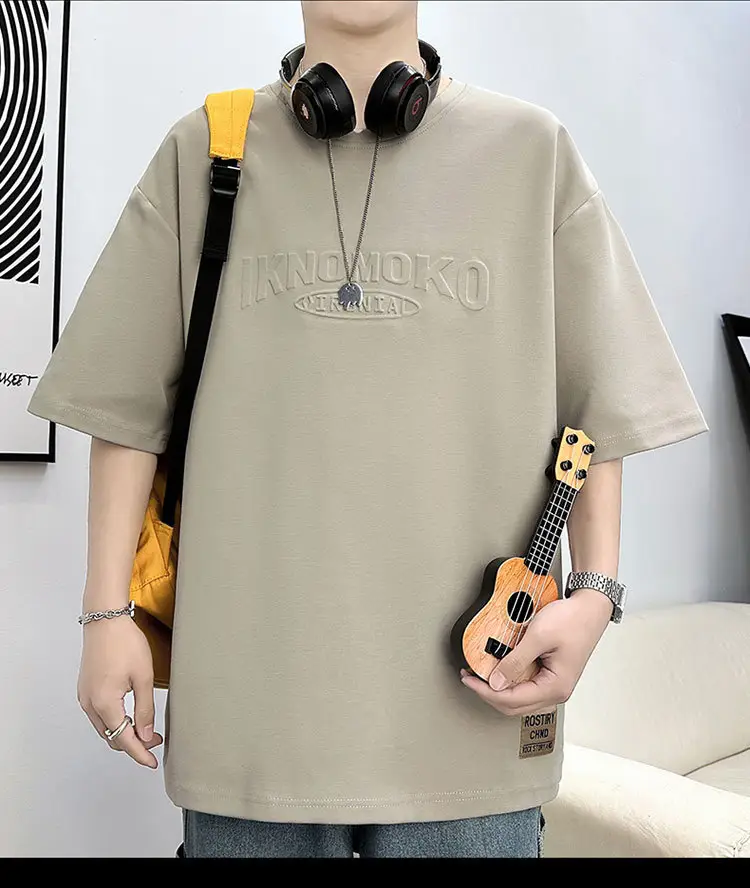 Men 2023 Summer Loose Fit Steel Print T-Shirt — feature 17