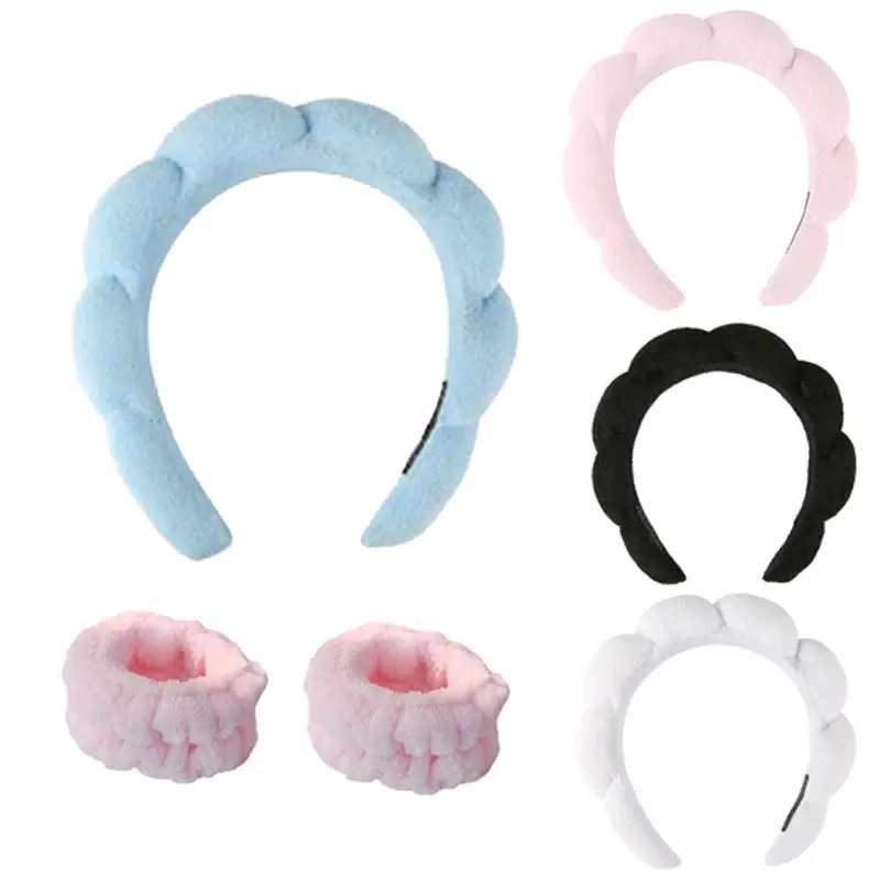 European Plush Hairband Set Four-Piece Microfiber Cloud Style - Image 10
