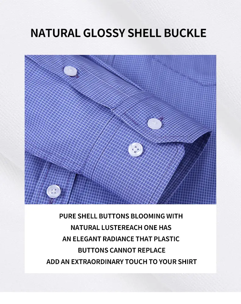 Blue Slim Fit Lapel Shirt for Men with Printed Pattern — feature 18