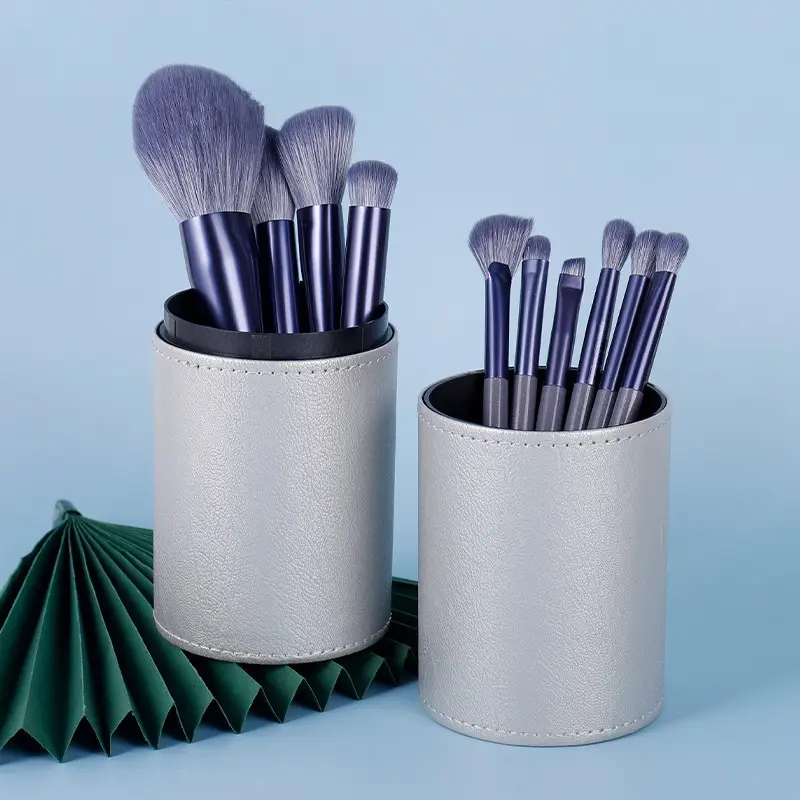 10-Piece Soft Bristled Makeup Brush Set Purple Rabbit Design - Image 4