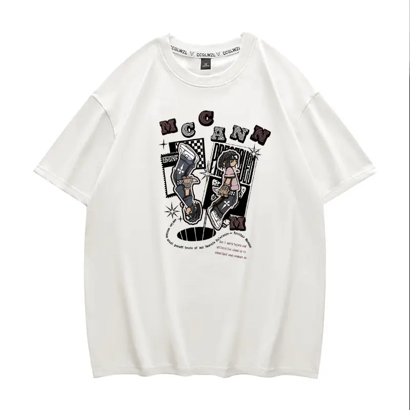 Maroon Cartoon Half Sleeve T-Shirt Women Black MC BSN