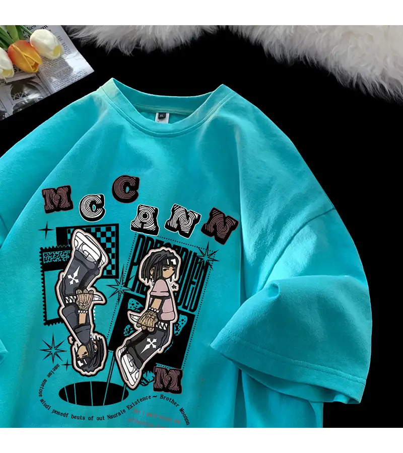 Maroon Cartoon Half Sleeve T-Shirt Women Black MC BSN — feature 11