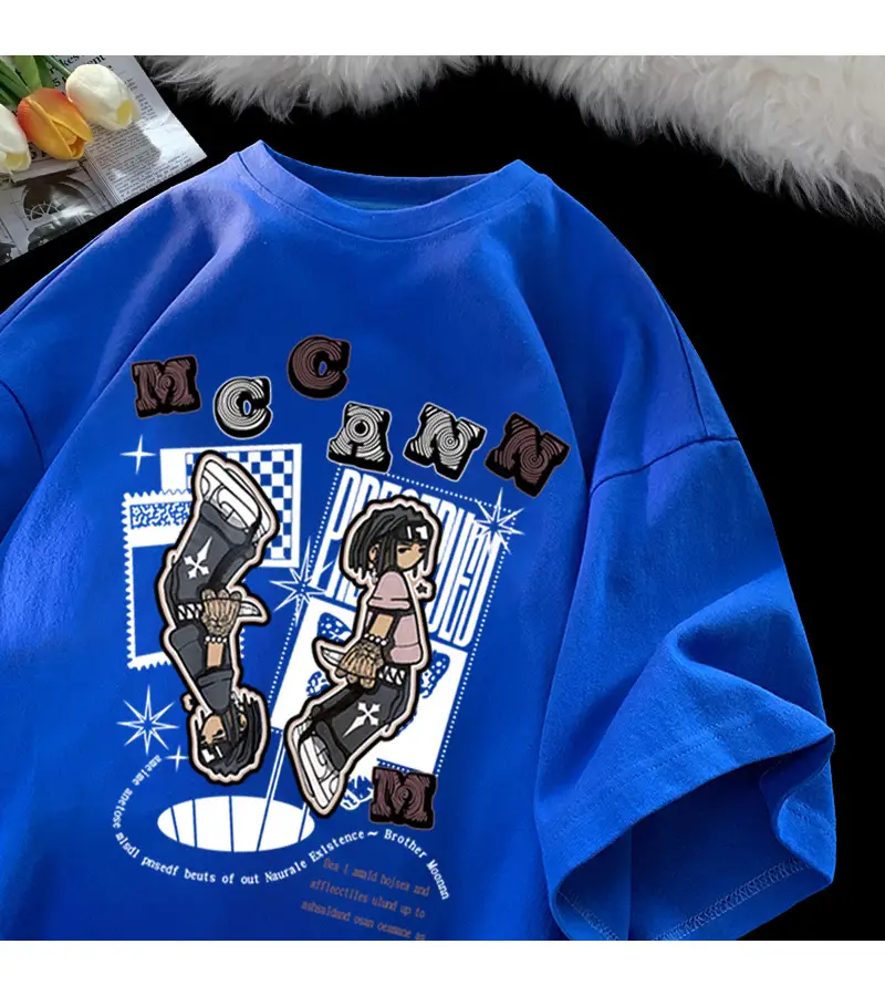 Maroon Cartoon Half Sleeve T-Shirt Women Black MC BSN — feature 15